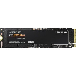 Твердотельный накопитель SAMSUNG 970 Evo Plus 500 ГБ M.2 PCIE NVMe MLC Скорость записи 3200 МБ/с Скорость чтения 3500 МБ/с Наработка на отказ 1500000 часов MZ-V7S500BW