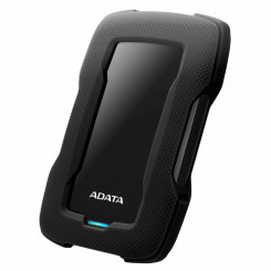 ADATA HD330 1000 GB 2,5-tolline USB 3.1 must Üliõhuke ja suur mahutavus vastupidava HDD jaoks, kolm ainulaadset värvi stiilse korpusega, eksklusiivne löögianduri kaitse, 256-bitine AES-krüptimine (tagasi ühilduv USB 2.0-ga)