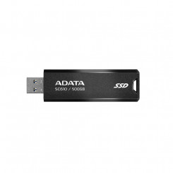 External SSD ADATA SC610 500GB USB 3.2 Write speed 500 MBytes / sec Read speed 550 MBytes / sec SC610-500G-CBK / RD