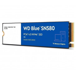 Твердотельный накопитель WESTERN DIGITAL Blue SN580 500 ГБ M.2 PCIe Gen4 NVMe TLC Скорость записи 3600 МБ/с Скорость чтения 4000 МБ/с 2,38 мм TBW 300 ТБ MTBF 1500000 часов WDS500G3B0E