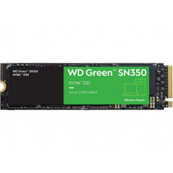 SSD WESTERN DIGITAL Green SN350 250GB M.2 PCIe Gen3 NVMe TLC Kirjutamiskiirus 1500 MB/s Lugemiskiirus 2400 MB/s 2,38mm TBW 40 TB MTBF 1000000 tundi WDS250G2G0C