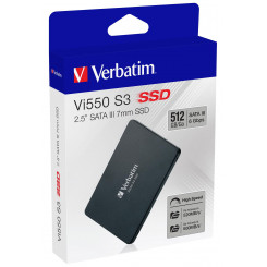 Verbatim 512 ГБ SATA III, 2.5, 3D NAND, 1670 мВт, 560 МБ/с