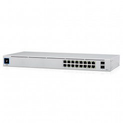 Switch UBIQUITI USW-16-POE Type L2 Desktop/pedestal Rack 16x10Base-T / 100Base-TX / 1000Base-T 2xSFP PoE ports 16 PoE+ ports 8 18 Watts USW-16-POE