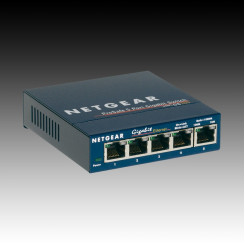 Netgear ProSafe Gigabit Ethernet Switch, 5 x 10/100/1000 RJ45 ports, Desktop