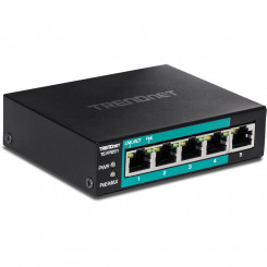 TRENDnet 5-портовый коммутатор Fast Ethernet дальнего действия PoE+