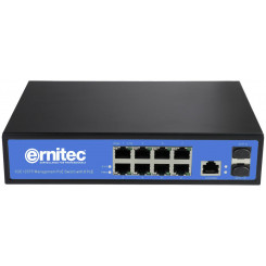 Ernitec Managed Layer 2, 8 Gigabit RJ45 ports, 2 Gigabit SFP ports.