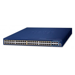 Сетевой коммутатор Planet SGS-6310-48P6XR Управляемый Gigabit Ethernet L3 (10/100/1000) Питание через Ethernet (PoE) 1U Синий