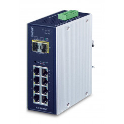 Planet Industrial 8-pordiline 10/100/1000T + 2-pordiline 1G/2,5G SFP hallatav Gigabit Switch
