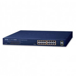 Planet 16-портовый 10/100/1000T 802.3at PoE + 2-портовый гигабитный Ethernet-коммутатор 1000X SFP
