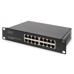16-портовый коммутатор Gigabit Ethernet Digitus DN-80115 Неуправляемый, монтируемый в стойку Тип источника питания Внутренний