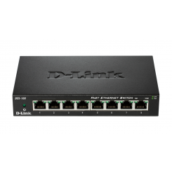 D-Link Ethernet Switch DES-108/E	 Unmanaged Desktop 10/100 Mbps (RJ-45) ports quantity 8