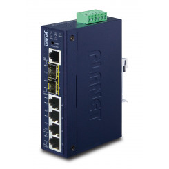 Planet L2+ tööstuslik 4-pordiline 10/100/1000T + 2-pordiline 100/1000X SFP hallatav Etherneti lüliti