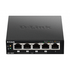 D-Link Switch DGS-1005P Unmanaged Desktop 1 Gbps (RJ-45) portide arv 5 PoE porti kogus 4 Toiteallika tüüp Väline