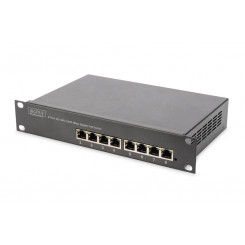 Digitus 8-pordiline Gigabit Ethernet PoE lüliti DN-95317 Unmanaged Rackmountable Toiteallika tüüp Sisemine