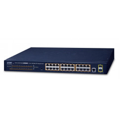 Planet 24-Port 10 / 100 / 1000T 802.3at PoE + 2-Port 100 / 1000X SFP Managed Switch