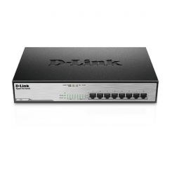 D-Link Switch DGS-1008MP Unmanaged Rack monteeritav 1 Gbps (RJ-45) portide arv 8 PoE porti kogus 8 Toiteallika tüüp Ühekordne