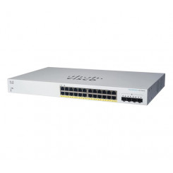 Cisco CBS220-24P-4X Управляемый Gigabit Ethernet второго уровня (10/100/1000) с питанием через Ethernet (PoE), Белый