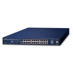 Planet 4-Port 10 / 100 / 1000T 802.3bt PoE + 20-Port 10 / 100 / 1000T 802.3at PoE + 2-Port Gigabit TP / SFP Combo Managed Switch