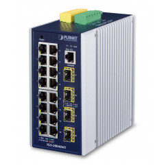 Planet Industrial L2+ 16-Port 10 / 100 / 1000T + 4-Port 100 / 1000X SFP Managed Switch