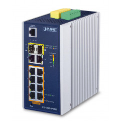 Planet L2+ Industrial 8-Port 10 / 100 / 1000T 802.3at PoE + 2-Port 10 / 100 / 1000T+ 2-Port 100 / 1000X SFP Managed Ethernet Switch