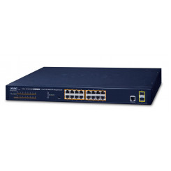 Planet 16-Port 10 / 100 / 1000T 802.3at PoE + 2-Port 100 / 1000X SFP Managed Switch