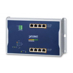 Planet Industrial 4-Port 10 / 100 / 1000T 802.3bt PoE + 4-Port 10 / 100 / 1000T 802.3at PoE + 2-Port 100 / 1000X SFP Wall-mount Managed Switch 40~75 degrees