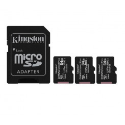 Mälu Micro Sdxc 64Gb Uhs-I / 3Pack Sdcs2 / 64Gb-3P1A Kingston