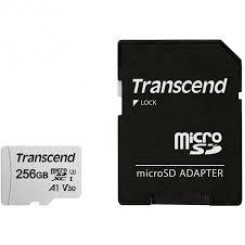 Mälu Micro Sdxc 256 Gb W / Adap / C10 Ts256Gusd300S-A Transcend