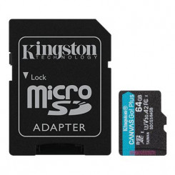 Memory Micro Sdxc 64Gb Uhs-I / W / Adapter Sdcg3 / 64Gb Kingston