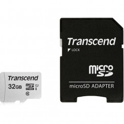 Memory Micro Sdhc 32Gb W / Adapt / C10 Ts32Gusd300S-A Transcend