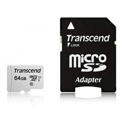 Memory Micro Sdxc 64Gb W / Adapt / Uhs-I Ts64Gusd300S-A Transcend