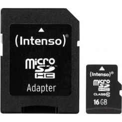 Mälu Micro Sdhc 16 Gb C10 / W / Adapter 3413470 Intenso