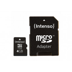 Mälu Micro Sdhc 4Gb C10 / W / Adapter 3413450 Intenso