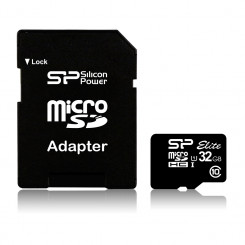 Silicon Power Elite UHS-I 16 GB MicroSDHC Flash mälu klass 10 SD adapter