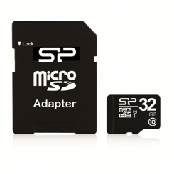 Флэш-память Silicon Power 32 ГБ MicroSDHC, SD-адаптер класса 10