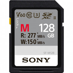 Карта памяти SD Sony 128 ГБ серии SF-M UHS-II Флэш-память Sony SDXC 128 ГБ, класс 10
