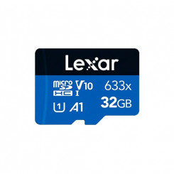 Карта памяти Lexar LMS0633032G-BNNNG 32 ГБ microSDHC Флэш-память класса UHS-I, класс 10 Адаптер