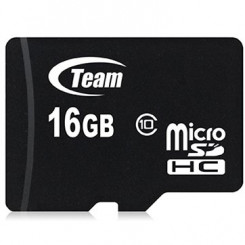 TEAM MICRO SDHC 16 GB CLASS 10 JAEMÜÜK 0/0 adapteriga