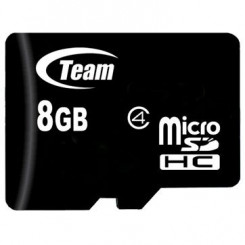 TEAM GROUP Mälu (välkmälukaardid) 8GB Micro SDHC Class 4 koos adapteriga