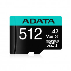 ADATA 512GB, microSDXC / SDHC, UHS-I, U3, V30S(R100MB / s)