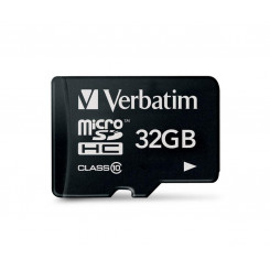 Verbatim 32 GB, MicroSDHC, klass 10