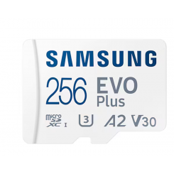 Samsung   MicroSD Card   EVO Plus   256 GB   microSDXC Memory Card   Flash memory class U3, V30, A2