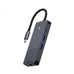 Rapoo UCM-2004 liideskaardid / adapter HDMI, RJ-45, USB 3.2 Gen 1 (3.1 Gen 1), USB Type-C