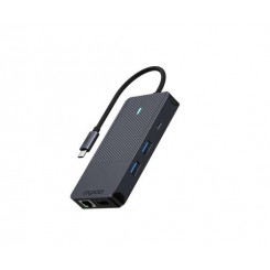 Rapoo UCM-2005 liideskaardid / adapter 3,5 mm, DisplayPort, HDMI, RJ-45, USB 3.2 Gen 1 (3.1 Gen 1), USB Type-C