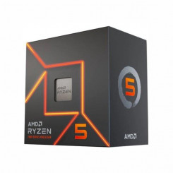 Процессор AMD для настольных ПК Ryzen 5 7600 Raphael AM5 3800 МГц Ядра 6 32 МБ Разъем SAM5 65 Вт Графический процессор Radeon BOX 100-100001015BOX