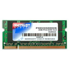 Patriot Memory DDR2 2GB CL5 PC2-6400 (800MHz) SODIMM mälumoodul