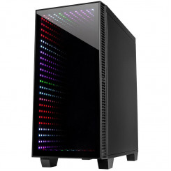 Chassis INTER-TECH X-608 INFINITY MICRO, microATX, RGB, Front and Side Tempered Glass, w/o PSU