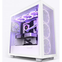 Case NZXT H7 Flow MidiTower Not included ATX MicroATX MiniITX Colour White CM-H71FW-01