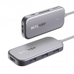 Адаптер 7w1 Blitzwolf BW-TH5 Hub USB-C do 3xUSB 3.0, HDMI, USB-C PD, SD, microSD