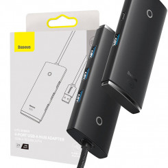 Хаб 4w1 Baseus Lite Series USB do 4x USB 3.0 25см (черный)